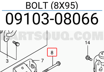 Suzuki 0910308066 BOLT (8X95)