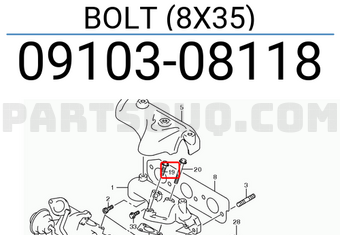 Suzuki 0910308118 BOLT (8X35)