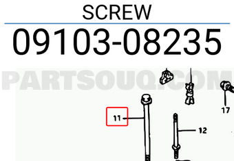 Suzuki 0910308235 SCREW