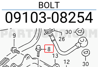 Suzuki 0910308254 BOLT