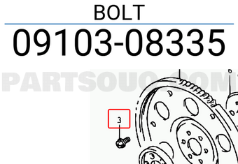Suzuki 0910308335 BOLT