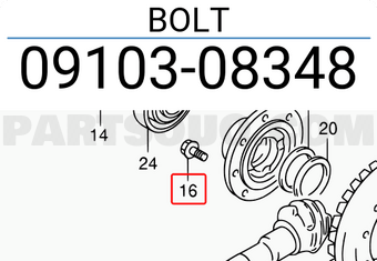 Suzuki 0910308348 BOLT