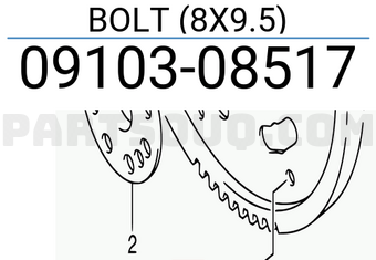 Suzuki 0910308517 BOLT (8X9.5)