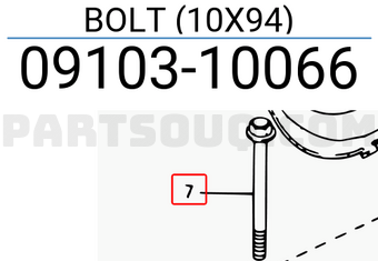 Suzuki 0910310066 BOLT (10X94)