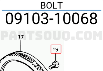 Suzuki 0910310068 BOLT