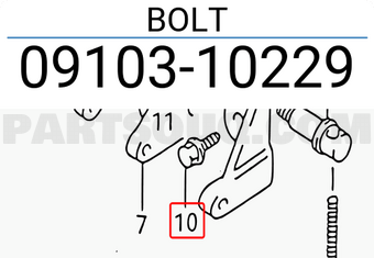 Suzuki 0910310229 BOLT