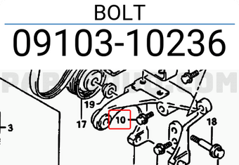 Suzuki 0910310236 BOLT