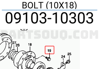 Suzuki 0910310303 BOLT (10X18)