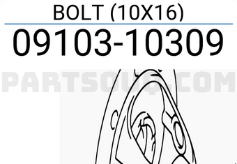 Suzuki 0910310309 BOLT (10X16)