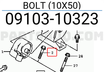 Suzuki 0910310323 BOLT (10X50)