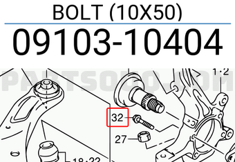 Suzuki 0910310404 BOLT (10X50)