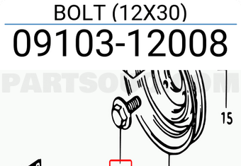 Suzuki 0910312008 BOLT (12X30)