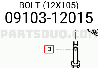 Suzuki 0910312015 BOLT (12X105)