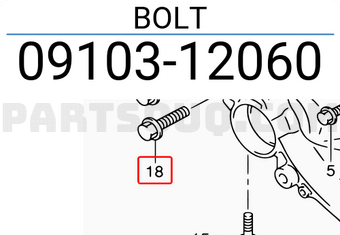 Suzuki 0910312060 BOLT
