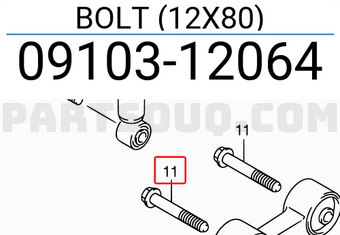 Suzuki 0910312064 BOLT (12X80)