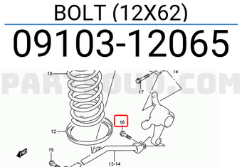 Suzuki 0910312065 BOLT (12X62)