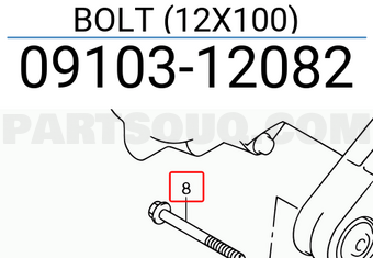 Suzuki 0910312082 BOLT (12X100)