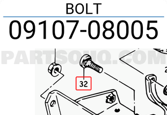 Suzuki 0910708005 BOLT