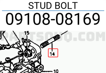 Suzuki 0910808169 STUD BOLT