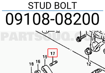 Suzuki 0910808200 STUD BOLT