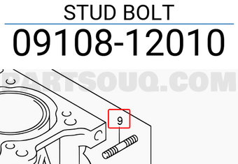 Suzuki 0910812010 STUD BOLT