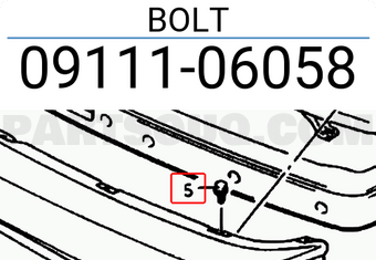 Suzuki 0911106058 BOLT