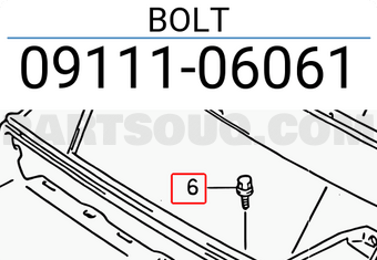 Suzuki 0911106061 BOLT