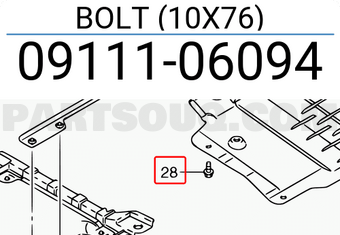 Suzuki 0911106094 BOLT (10X76)