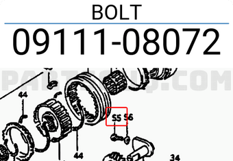 Suzuki 0911108072 BOLT