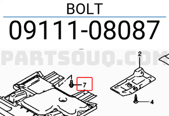 Suzuki 0911108087 BOLT