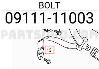 Suzuki 0911111003 BOLT