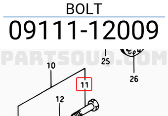 Suzuki 0911112009 BOLT