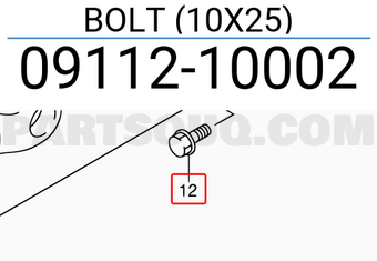 Suzuki 0911210002 BOLT (10X25)