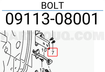 Suzuki 0911308001 BOLT