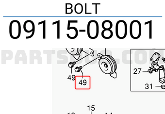 Suzuki 0911508001 BOLT