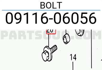 Suzuki 0911606056 BOLT