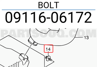 Suzuki 0911606172 BOLT