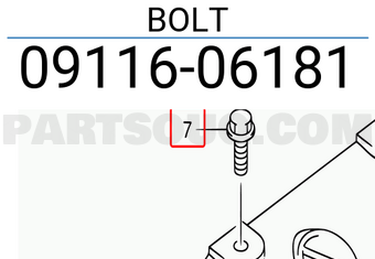 Suzuki 0911606181 BOLT