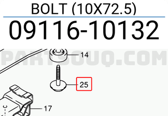 Suzuki 0911610132 BOLT (10X72.5)