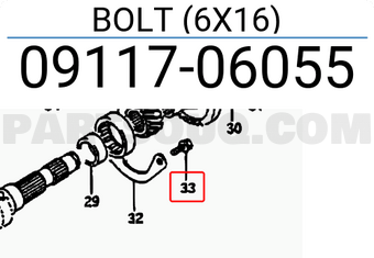 Suzuki 0911706055 BOLT (6X16)