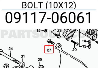 Suzuki 0911706061 BOLT (10X12)