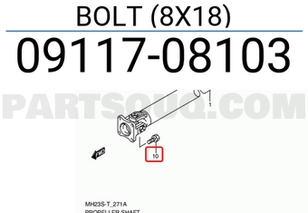 Suzuki 0911708103 BOLT (8X18)