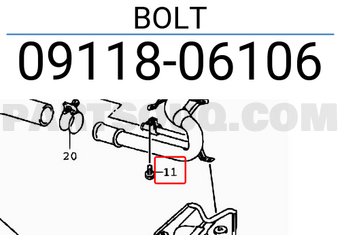 Suzuki 0911806106 BOLT