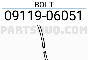 Suzuki 0911906051 BOLT