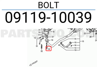 Suzuki 0911910039 BOLT
