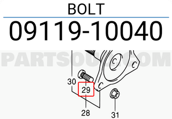Suzuki 0911910040 BOLT