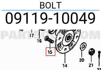 Suzuki 0911910049 BOLT
