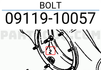 Suzuki 0911910057 BOLT