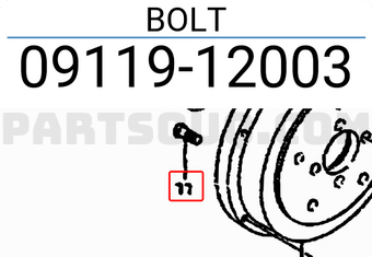 Suzuki 0911912003 BOLT