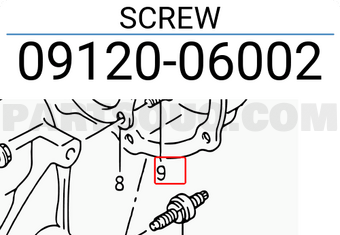 Suzuki 0912006002 SCREW